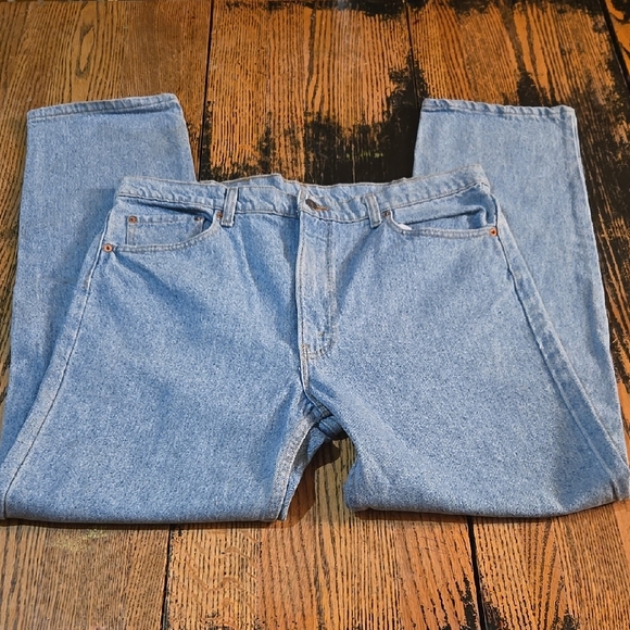 Vintage Levi red tag size W40 L32 Men's Blue Jeans 505 - Picture 3 of 6